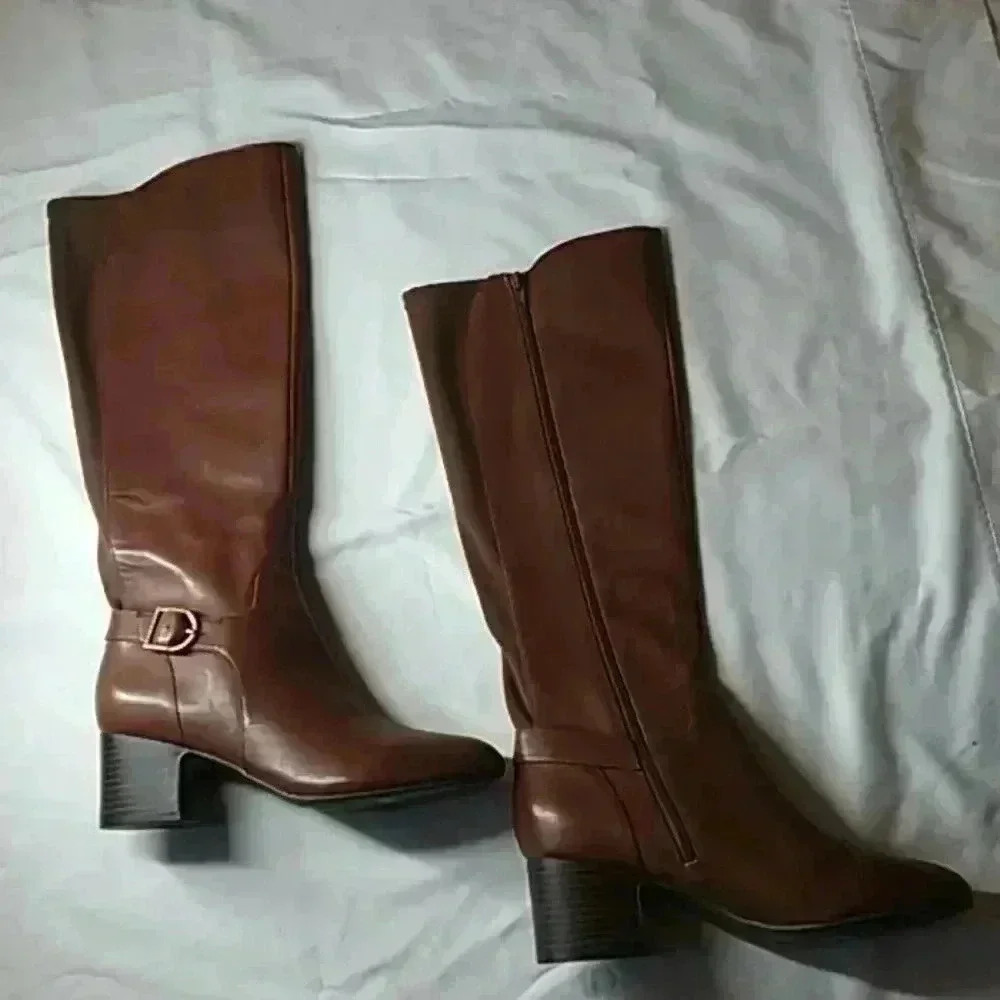 anne klein leather boots - Picture 4 of 9